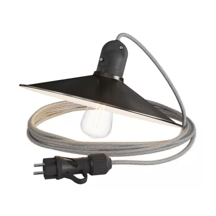 Creative Cables textil lámpakábel Moduláris Snake lengő árnyékolóval, hordozható kültéri lámpa, 5 m-es textil PSENESN02PAM13TIS IP65
