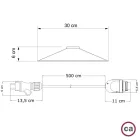 Creative Cables textil lámpakábel Moduláris Snake lengő árnyékolóval, hordozható kültéri lámpa, 5 m-es textil PSENESN04PAM13RAS-L IP65