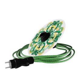   Creative Cables lámpatest Snake Modulair mini Ellepì „Maioliche” lapos lámpaernyővel, hordozható kültéri lámpa, PSENESX08DD24MA02 IP65