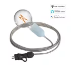 Creative Cables kültéri lámpa Snake EIVA Wi-Fi, hordozható kültéri lámpák, 5 m-es szövetkábelek, IP65 PSEPASBSN02-LSMART