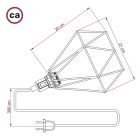 Creative Cables lámpatest Table Snake PSEUN3RP09DVR