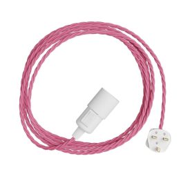   Creative Cables textil lámpakábel Snake Twisted – Dugaszolható lámpa színes, sodrott textil kábelrel PSIGBPLITM08