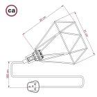 Creative Cables lámpatest Table Snake PSINN3RP09DVR