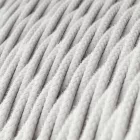 Creative Cables textil lámpakábel Snake Twisted – Dugaszolható lámpa színes, sodrott textil kábelrel PSITBPLI3TC01