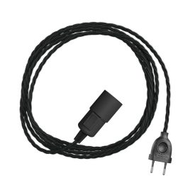   Creative Cables textil lámpakábel Snake Twisted – Dugaszolható lámpa színes, sodrott textil kábelrel PSITNPLI3TC04