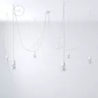 Creative Cables lámpakábel Többfunkciós függőlámpa 6 lámpával gyártott, szövetkábeles és színes kerámia bevonattal SPC016RM01