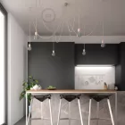 Creative Cables lámpakábel Többfunkciós függőlámpa 6 lámpával gyártott, szövetkábeles és színes kerámia bevonattal SPC026RS82