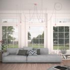 Creative Cables lámpakábel Többfunkciós függőlámpa 6 lámpával gyártott, szövetkábeles és színes kerámia bevonattal SPC036RM07