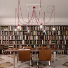 Creative Cables lámpakábel Többfunkciós függőlámpa 6 lámpával gyártott, szövetkábeles és színes kerámia bevonattal SPC076RM09