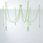 Creative Cables lámpakábel Többfunkciós függőlámpa 6 lámpával gyártott, szövetkábeles és színes kerámia bevonattal SPC116RM18-L