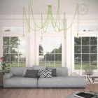 Creative Cables lámpakábel Többfunkciós függőlámpa 6 lámpával gyártott, szövetkábeles és színes kerámia bevonattal SPC116RM18-L