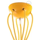 Creative Cables lámpakábel Többfunkciós függőlámpa 6 lámpával gyártott, szövetkábeles és színes kerámia bevonattal SPC126RM10