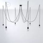 Creative Cables lámpakábel Többfunkciós függőlámpa 6 lámpával gyártott, szövetkábeles és színes kerámia bevonattal SPC136RM04-L