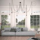 Creative Cables lámpakábel Többfunkciós függőlámpa 6 lámpával gyártott, szövetkábeles és színes kerámia bevonattal SPC136RM04