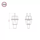 Creative Cables design lámpa Fekete francia-német dugó Lumet fényfüzérhez SPCATFRN