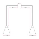 Creative Cables függeszték 2-lámpás függesztett lámpa fa kúpos lámpaernyőkkel SPL201RASRN06DCGLPAL02-L