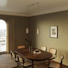 Creative Cables függeszték Függesztett lámpa 2 cseppel és fa lámpaernyőkkel Tub-E27 spotlámpához SPL201SPOTE27RN06DCGL-L