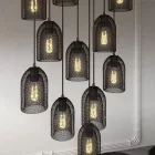 Creative Cables függeszték 11 lámpás függesztett lámpa 675 mm-es téglalap alakú XXL Rose-One-nal, SPM11REVN103KPAM24VNSVNRM04