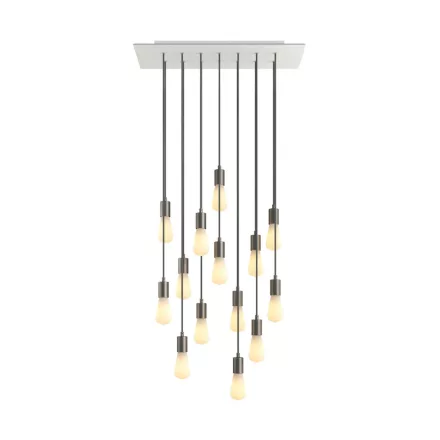 Creative Cables függeszték 14 lámpás függesztett lámpa 675 mm-es téglalap alakú XXL Rose-One-nal, SPM14REVBO102TISSERM1RM03