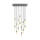 Creative Cables függeszték 14 lámpás függesztett lámpa 675 mm-es téglalap alakú XXL Rose-One-nal, SPM14REVBO109CRSERM1RM03