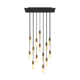   Creative Cables függeszték 14 lámpás függesztett lámpa 675 mm-es téglalap alakú XXL Rose-One-nal, SPM14REVN103OTSSERM1RM04