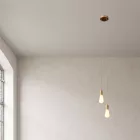 Creative Cables függeszték 2-lámpás többfunkciós függesztett lámpa szövetkábelekkel és fém felületekkel