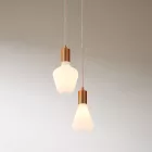 Creative Cables függeszték 2-lámpás többfunkciós függesztett lámpa szövetkábelekkel és fém felületekkel