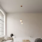 Creative Cables függeszték 2-lámpás többfunkciós függesztett lámpa szövetkábelekkel és fém felületekkel