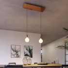 Creative Cables mennyezeti rózsa 2-lámpás függőlámpa 675 mm-es téglalap alakú XXL Rose-One-nal, szövetkábellel és SPM2REVN108RASERM1ERM66-L