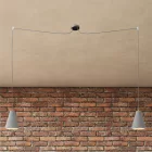 Creative Cables függeszték Spider – 2 lámpás többfunkciós függesztett lámpa gyártott lámpa szövetkábelekkel