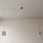 Creative Cables függeszték Spider – 2 lámpás többfunkciós függesztett lámpa gyártott lámpa szövetkábelekkel SPM2TISRM19DCSPAC-L