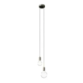   Creative Cables függeszték 2-lámpás többfunkciós függesztett lámpa szövetkábelekkel és fém felületekkel SPM2TISRM26-L