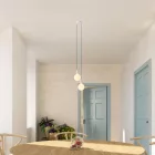 Creative Cables függeszték 2-lámpás többfunkciós függesztett lámpa szövetkábelekkel és fém felületekkel SPM2VBORM11-L