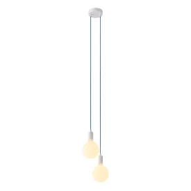   Creative Cables függeszték 2-lámpás többfunkciós függesztett lámpa szövetkábelekkel és fém felületekkel
