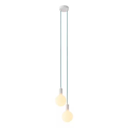 Creative Cables függeszték 2-lámpás többfunkciós függesztett lámpa szövetkábelekkel és fém felületekkel