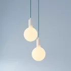 Creative Cables függeszték 2-lámpás többfunkciós függesztett lámpa szövetkábelekkel és fém felületekkel