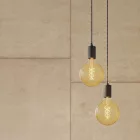 Creative Cables függeszték 2-lámpás többfunkciós függesztett lámpa szövetkábelekkel és fém felületekkel