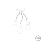 Creative Cables mennyezeti lámpa Flex 60 fal- vagy mennyezeti lámpa, rugalmas, diffúz fényt biztosít SPM3FLTIS60TISRM04 LED