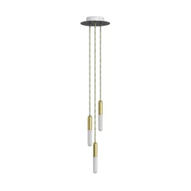   Creative Cables függeszték Olasz gyártmányú függesztett lámpa 3 függesztett lámpával, izzókkal, P-Light-tal és SPM3R20103E14GOERM65-L