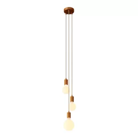   Creative Cables függeszték 3 lámpás többfunkciós függesztett lámpa szövetkábelekkel és fém felületekkel SPM3RASERM49-L
