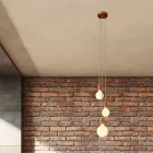 Creative Cables függeszték 3 lámpás többfunkciós függesztett lámpa szövetkábelekkel és fém felületekkel