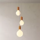 Creative Cables függeszték 3 lámpás többfunkciós függesztett lámpa szövetkábelekkel és fém felületekkel