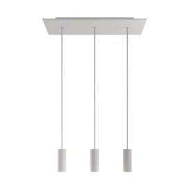   Creative Cables lámpatest 3 lámpás függőlámpa 675 mm-es téglalap alakú XXL Rose-One-nal, szövetkábellel SPM3REVBO102KSPOTME14VBORM01