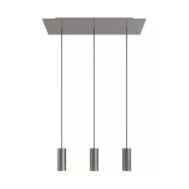   Creative Cables lámpatest 3 lámpás függőlámpa 675 mm-es téglalap alakú XXL Rose-One-nal, szövetkábellel SPM3REVBO109KSPOTME14TISRM03-L