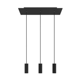  Creative Cables lámpatest 3 lámpás függőlámpa 675 mm-es téglalap alakú XXL Rose-One-nal, szövetkábellel SPM3REVN103KSPOTME14VNRM04