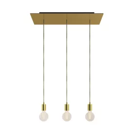  Creative Cables függeszték 3 lámpás függesztett lámpa 675 mm-es téglalap alakú XXL Rose-One-nal, SPM3REVN107GOSERM1ERM65