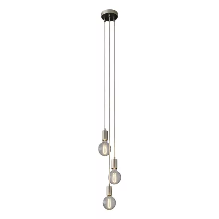 Creative Cables függeszték 3 lámpás többfunkciós függesztett lámpa szövetkábelekkel és fém felületekkel SPM3TISRM27-L
