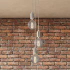 Creative Cables függeszték 3 lámpás többfunkciós függesztett lámpa szövetkábelekkel és fém felületekkel SPM3TISRM27-L