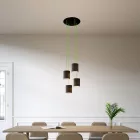 Creative Cables lámpatest 4 lámpás függőlámpa 400 mm-es kerek XXL Rose-One-nal, szövetkábellel és SPM4R40103RF06PARCI-L