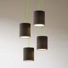 Creative Cables lámpatest 4 lámpás függőlámpa 400 mm-es kerek XXL Rose-One-nal, szövetkábellel és SPM4R40103RF06PARCI-L